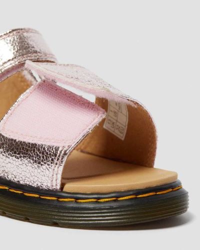 Sandalias Dr Martens Junior Romi Metallic Cuero Para Niños DR3251V